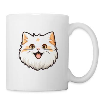 Ragamuffin chat dessin animé illustration à l’aquarelle - Mug blanc - blanc - Droite