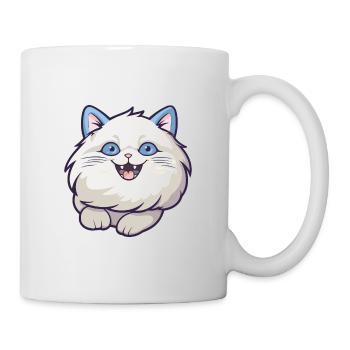 Ragdoll Cat Cartoon Illustration à l’aquarelle - Mug blanc - blanc - Droite