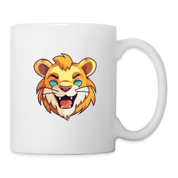 Liger Hybrid-Löwe Tiger Katze Karikatur Aquarell Kunst - Tasse - Weiß - Rechts