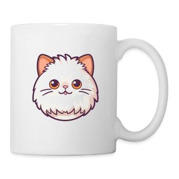 Perserkatze Karikatur Aquarell Illustration - Tasse - Weiß - Rechts