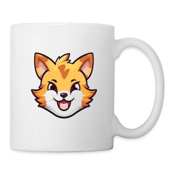 Tiger Cat Colorful Cartoon Watercolor Illustration - Mug - white - Right