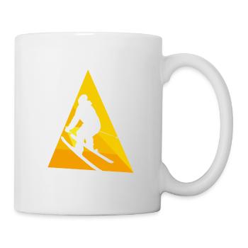 Ski Schnee Freeride - Tasse - Weiß - Rechts
