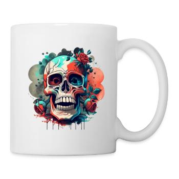 Schädel im Gothik Design Vector-Design HD - Tasse - Weiß - Rechts