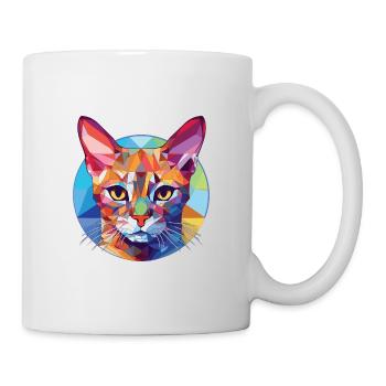 Somali Shorthair Cat Coloré Aquarelle Dessin Animé - Mug blanc - blanc - Droite