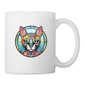 Arabian Egyptian Mau Cat Colorful Watercolor Pet - Mug - white - Right