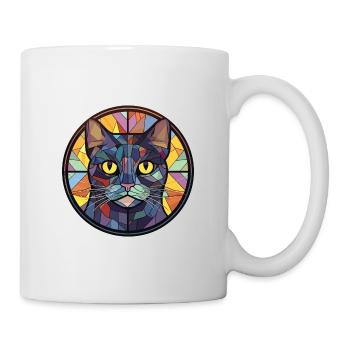 Chartreux Cat Colorful Watercolor Pet Illustration - Mug - white - Right