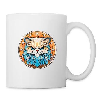 Colorpoint chat persan coloré aquarelle dessin animé - Mug blanc - blanc - Droite