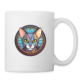 Egyptian Mau Cat Colorful Watercolor Illustration - Mug - white - Right