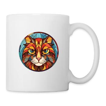 Illustration d’aquarelle colorée de race de chat chypriote - Mug blanc - blanc - Droite