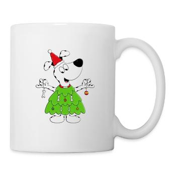 HUND - WEIHNACHTSBAUM - WEIHNACHTEN - TIERISCH - Tasse - Weiß - Rechts