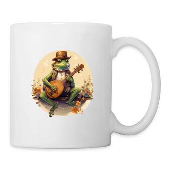 frog banjo cottagecore - Mug - white - Right