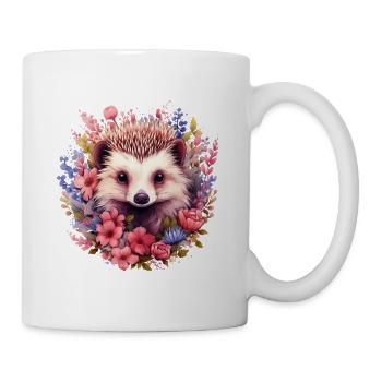Hedgehog cottagecore - Mug - white - Right