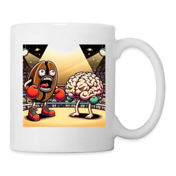 Kaffe Kampf - Tasse - Weiß - Rechts