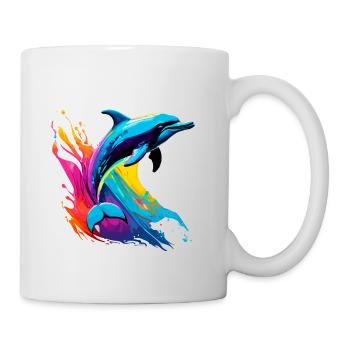 Delfin - Tasse - Weiß - Rechts