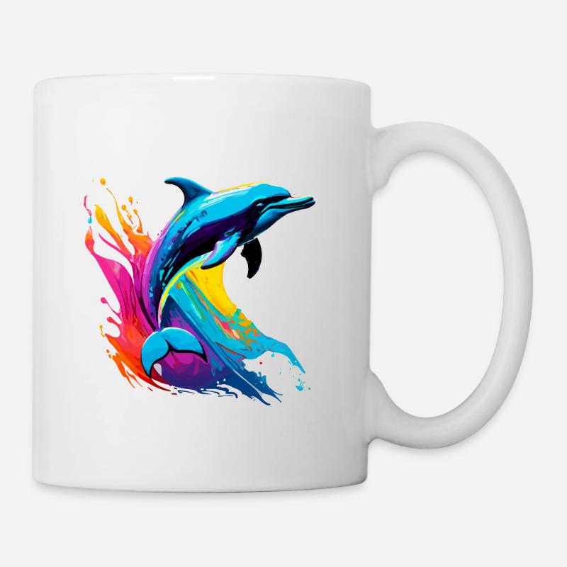 Delfin - Tasse - Weiß