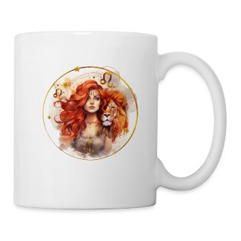 Sternzeichen Löwe. Leo - Tasse - Weiß - Rechts