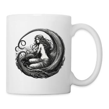 Meerjungfrau / Nixe / Fabelwesen / Flosse / Meer - Tasse - Weiß - Rechts