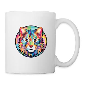 Australian Spotted Mist Cat Colorful Watercolor - Mug - white - Right