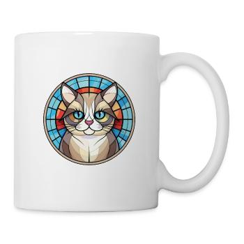 Illustration à l’aquarelle colorée de race de chat de Birmanie - Mug blanc - blanc - Droite