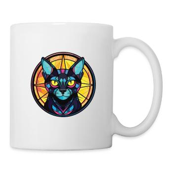 Bombay Cat Breed Illustration aquarelle colorée - Mug blanc - blanc - Droite