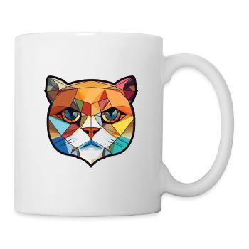 Scottish Fold chat coloré aquarelle Illustration - Mug blanc - blanc - Droite