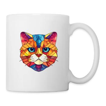 Scottish Fold Shorthair chat aquarelle colorée - Mug blanc - blanc - Droite