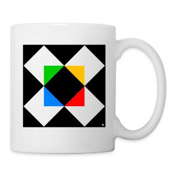 Dreieck im Quadrat 2 - Tasse - Weiß - Rechts