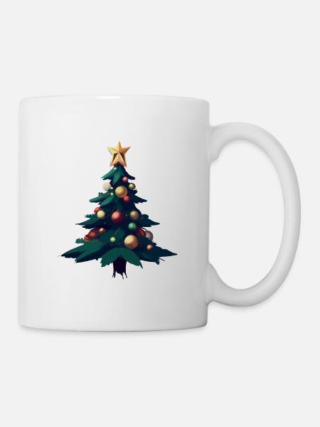 Weihnachtsbaum - Tasse - Weiß