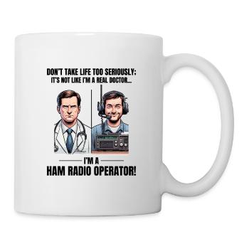 Real Doctor vs Amateur Ham Radio Operator - Mug - white - Right