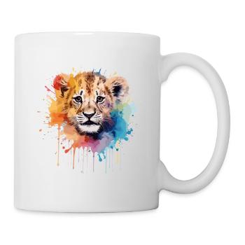 Bébé loin en couleur avec splash - Mug blanc - blanc - Droite