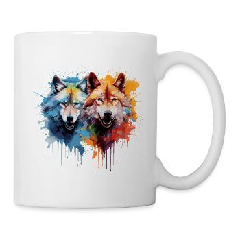 Two Wolves - Mug - white - Right