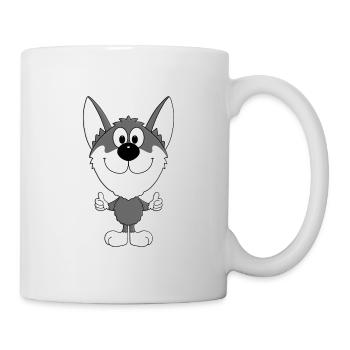 HUND - HUSKY - SCHLITTENHUND - TIERISCH - GUT - Tasse - Weiß - Rechts