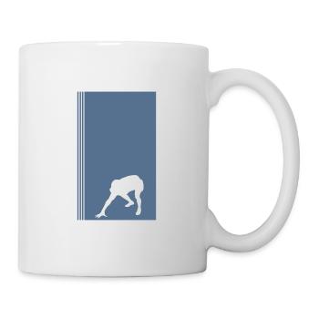 Arrière latéral de footballeur de football américain - Mug blanc - blanc - Droite