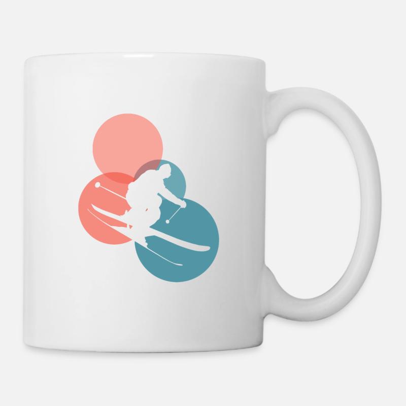 Schi Skiing - Tasse - Weiß