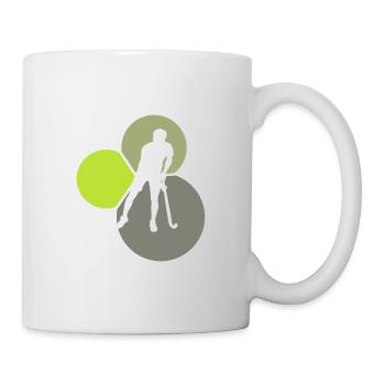 Joueur de hockey - Mug blanc - blanc - Droite