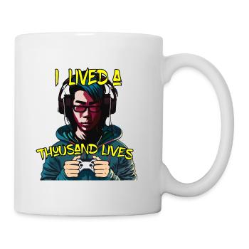 Street Art Gamer: One World, A Thousand Lives! - Mug - white - Right