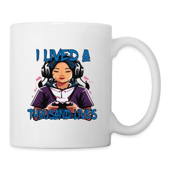 Gamer Girl - One World, A Thousand Lives! - Mug - white - Right