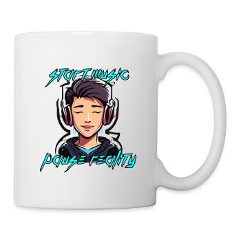 Music Lover, Start Music - Pause Reality - Mug - white - Right