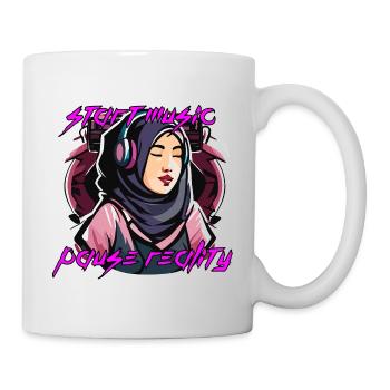 Music Lover Girl with Hijab - Mug - white - Right