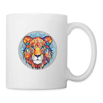 Liger Hybrid Löwe Tiger Katze Buntes Aquarell - Tasse - Weiß - Rechts