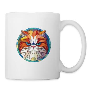 Persische Katze Rasse bunte Aquarell-Illustration - Tasse - Weiß - Rechts
