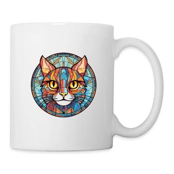 Pixie Bob Cat Colorful Watercolor Pet Illustration - Mug - white - Right