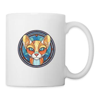 Javanesische Katze bunte Aquarell-Haustier-Illustration - Tasse - Weiß - Rechts
