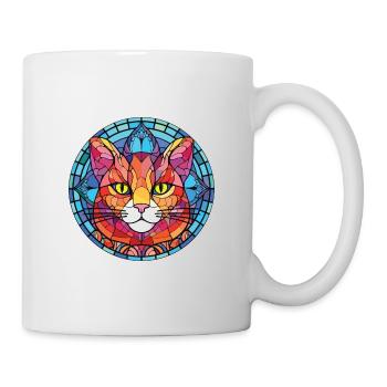 Khao Manee Cat Colorful Watercolor Illustration - Mug - white - Right