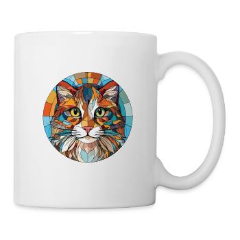 Laperm Cat Breed Illustration aquarelle colorée - Mug blanc - blanc - Droite