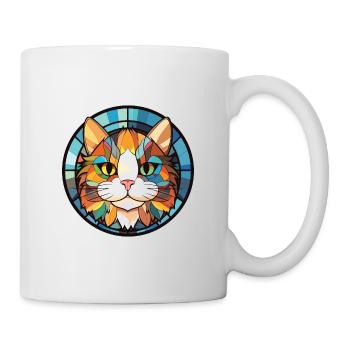 Munchkin-Katze bunte Aquarell-Haustier-Illustration - Tasse - Weiß - Rechts
