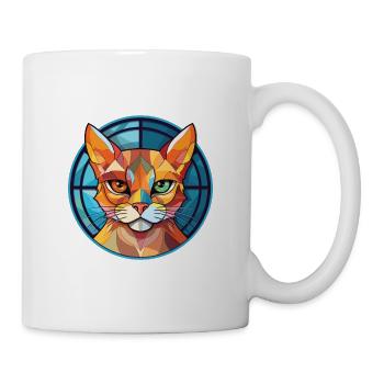 Khao Manee Cat Colorful Watercolor Illustration - Mug - white - Right