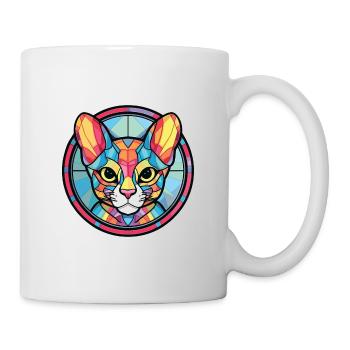 Ocicat Cat Breed Illustration aquarelle colorée - Mug blanc - blanc - Droite