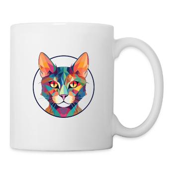 Pixie Bob Cat Colorful Watercolor Pet Illustration - Mug - white - Right