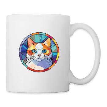 Munchkin-Katze bunte Aquarell-Haustier-Illustration - Tasse - Weiß - Rechts